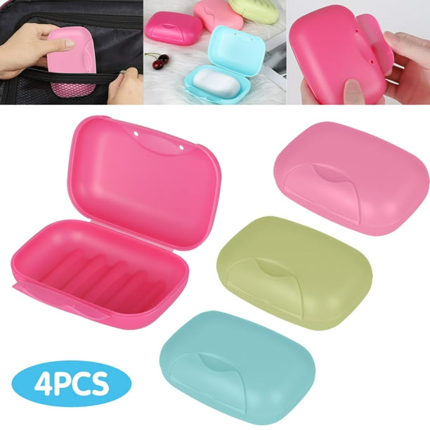 Plastic Soap Case Holder Container Box Home Outdoor Hiking Camping Travel Blue 